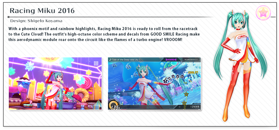 ". Racing Miku 2016 Ver" design: Koyamashigeto