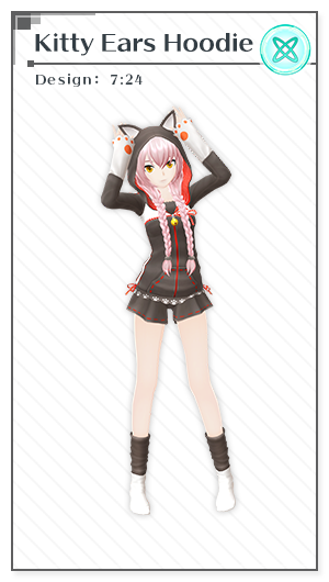 Kitty Ears Hoodie | Design: 7:24