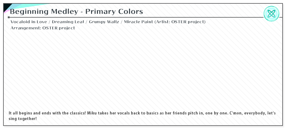 Classic Medley ~Primary Colors~ | Artist: OSTER project | Arrangement: OSTER project